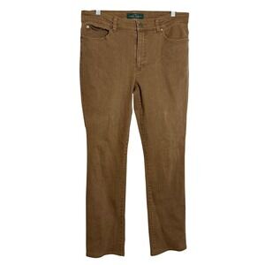 Lauren Jeans Co Ralph Lauren Womens Brown Casual Pants Size 12